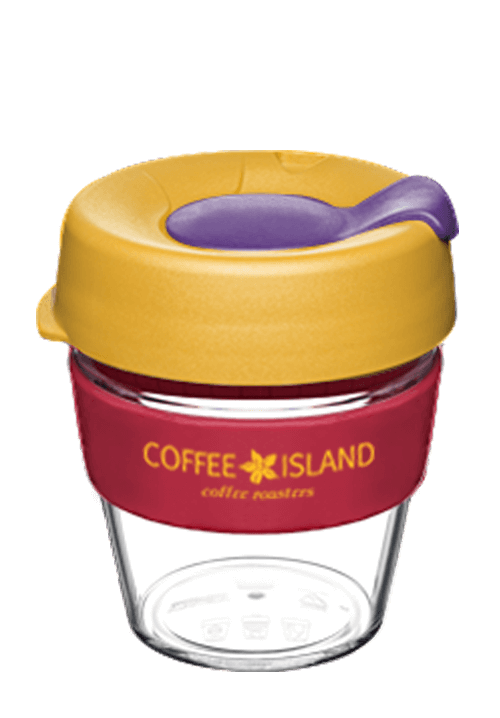 Glass Keep Cup Red 8οz